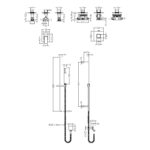 Nuie Windon Chrome Concealed 1 Outlet Thermostatic Shower with Slide Rail