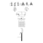 Nuie Windon Chrome Concealed 2 Outlet Shower Set with Stop Taps