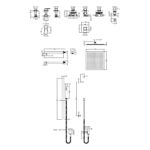 Nuie Windon Chrome Thermostatic Shower System with 3 Body Jets