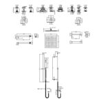 Nuie Windon Chrome Thermostatic Shower with Shower Kit, Fixed Head & Spout