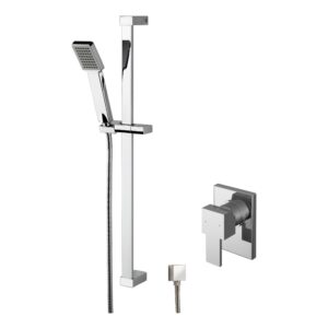 Nuie Sanford Chrome Concealed Manual Shower Valve with Slide Rail Kit