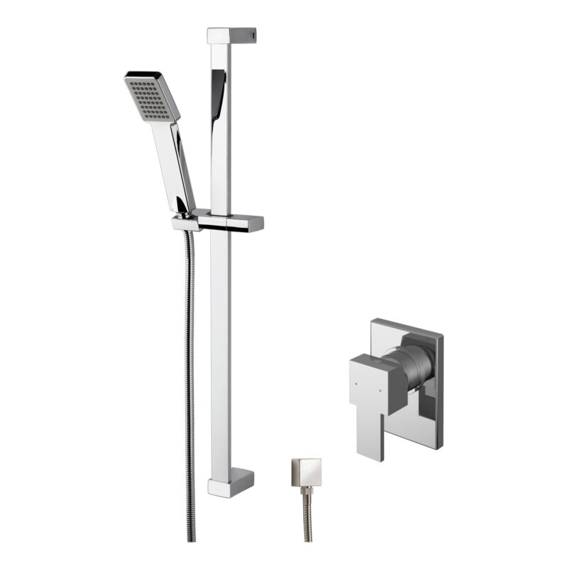 Nuie Sanford Chrome Concealed Manual Shower Valve with Slide Rail Kit Nuie Sanford Chrome Concealed Manual Shower Valve with Slide Rail Kit