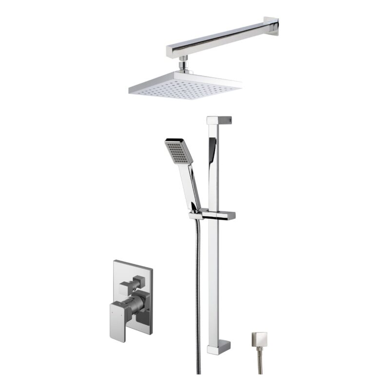 Nuie Windon Chrome Square Manual Concealed 2 Outlet Shower System Nuie Windon Chrome Square Manual Concealed 2 Outlet Shower System