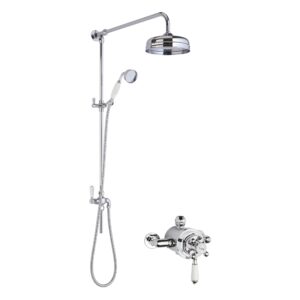 Nuie Traditional Dual Exposed Valve & Rigid Riser Shower Kit