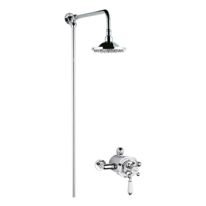 Nuie Traditional Dual Exposed Valve, Rigid Riser & Fixed Head Nuie Traditional Dual Exposed Valve, Rigid Riser & Fixed Head