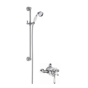 Nuie Traditional Dual Control Exposed Shower Valve & Slide Rail Kit