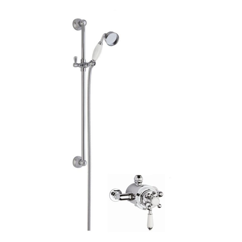 Nuie Traditional Dual Control Exposed Shower Valve & Slide Rail Kit Nuie Traditional Dual Control Exposed Shower Valve & Slide Rail Kit