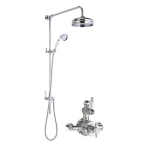 Nuie Edwardian Traditional Twin Exposed Valve & Rigid Riser Kit
