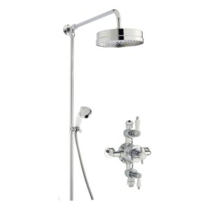 Nuie Traditional Exposed Double Outlet Shower Set