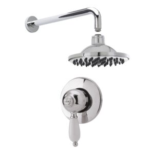 Nuie Edwardian Concealed Shower Valve with Fixed Head & Arm