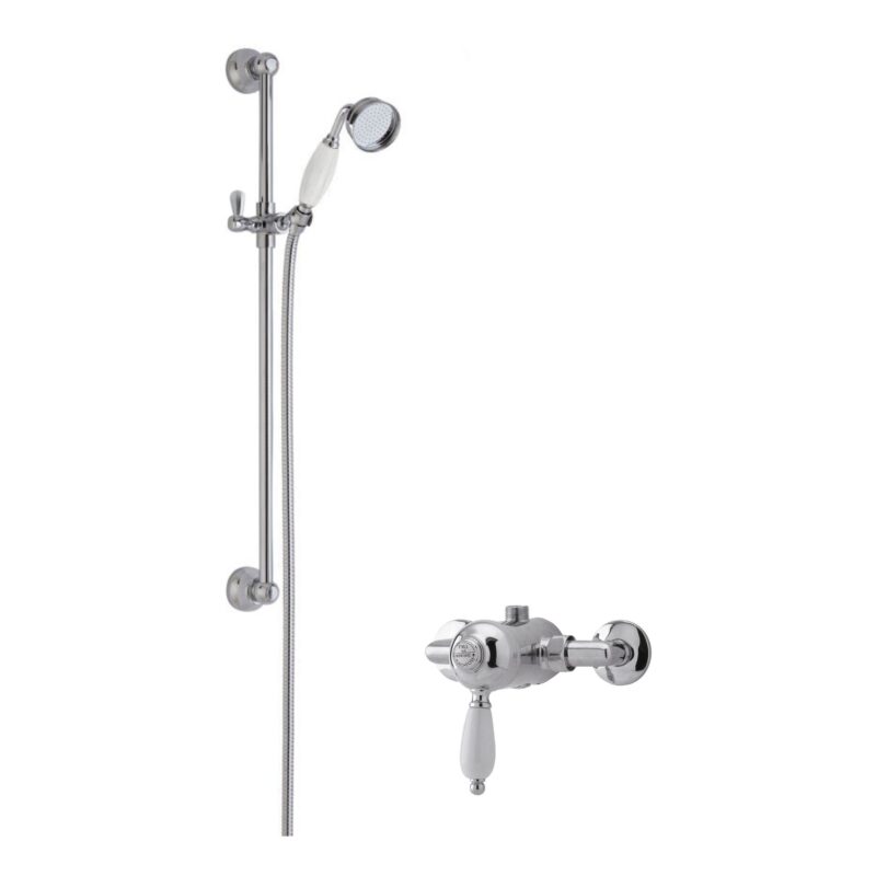 Nuie Edwardian Exposed Shower Valve with Slide Rail Kit Nuie Edwardian Exposed Shower Valve with Slide Rail Kit