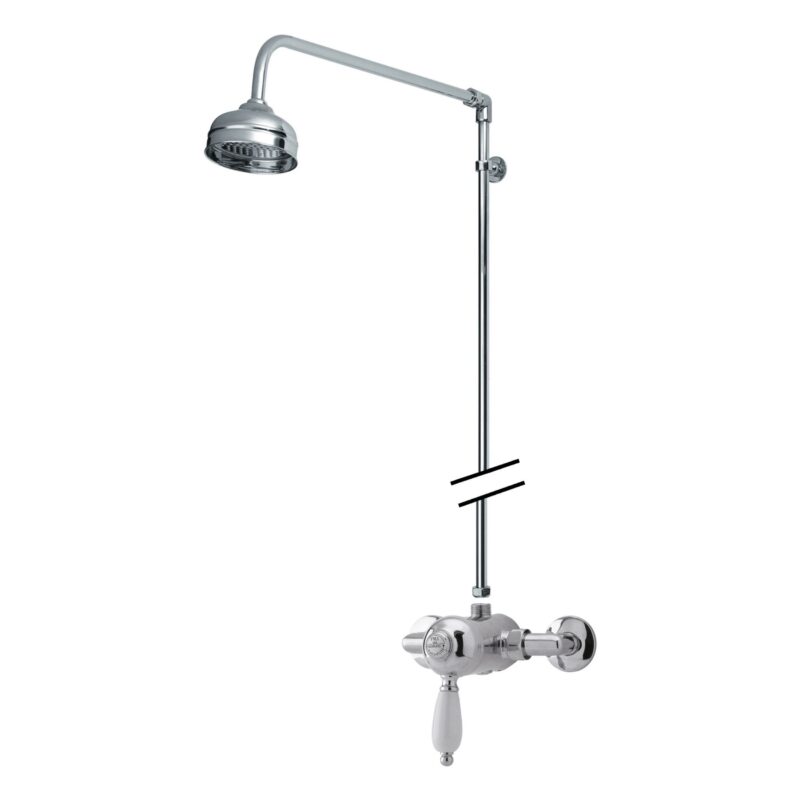 Nuie Edwardian Exposed Shower with Rigid Riser & Head Shower Nuie Edwardian Exposed Shower with Rigid Riser & Head Shower