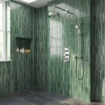 Nuie Edwardian Traditional Triple Thermostatic Valve with Fixed Head & Slide Rail