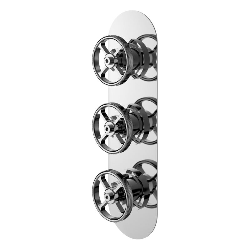 Nuie Revolution Chrome Triple Shower Valve with Diverter Nuie Revolution Chrome Triple Shower Valve with Diverter