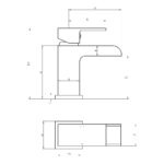 Nuie Moat Mono Basin Mixer with Push Button Waste