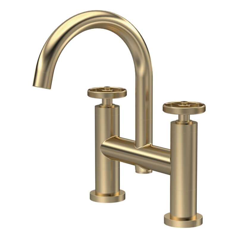 Nuie Revolution Brushed Brass Bath Filler Nuie Revolution Brushed Brass Bath Filler