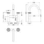 Nuie Revolution Brushed Brass Bath Filler