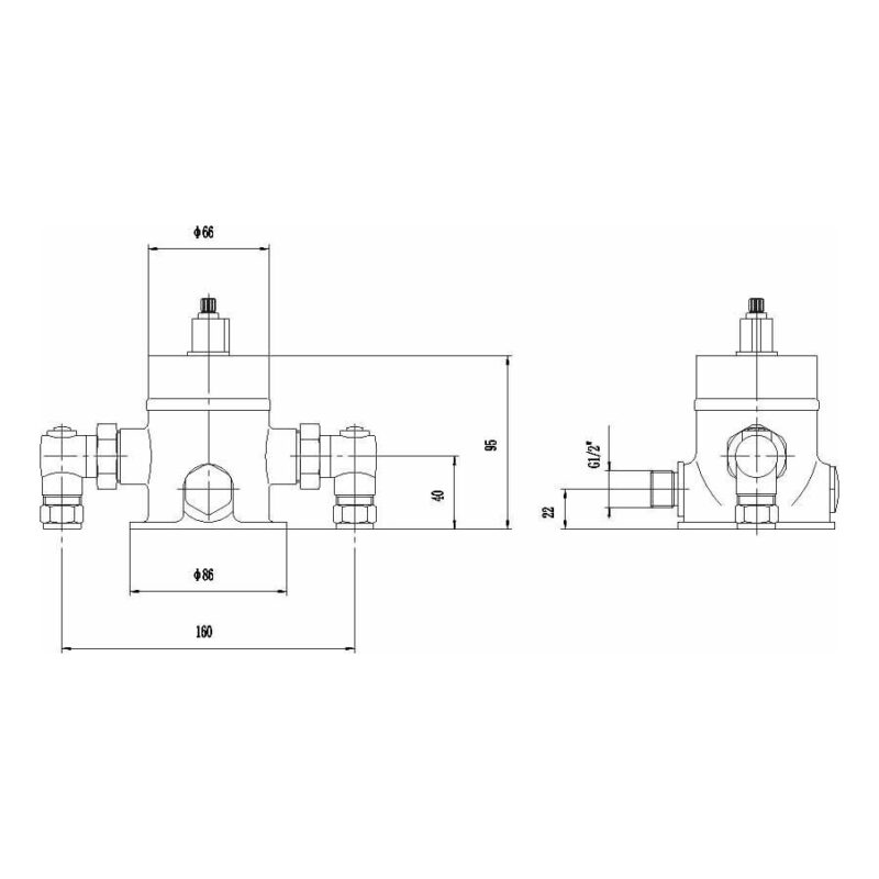 Nuie Chrome Isolation Elbows