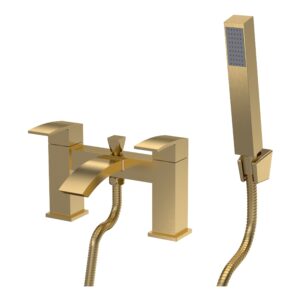Nuie Vibe Brushed Brass Bath Shower Mixer