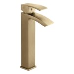 Nuie Vibe Brushed Brass Tall  Mono Basin Mixer