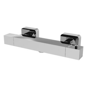 Nuie Chrome Square Thermostatic Bar Shower Valve