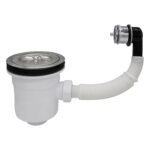 Nuie Polished Stainless Steel Basket Strainer Sink Waste