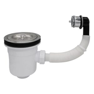 Nuie Polished Stainless Steel Basket Strainer Sink Waste