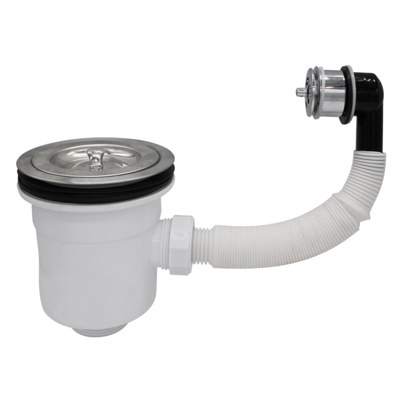Nuie Polished Stainless Steel Basket Strainer Sink Waste Nuie Polished Stainless Steel Basket Strainer Sink Waste