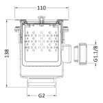 Nuie Polished Stainless Steel Basket Strainer Sink Waste