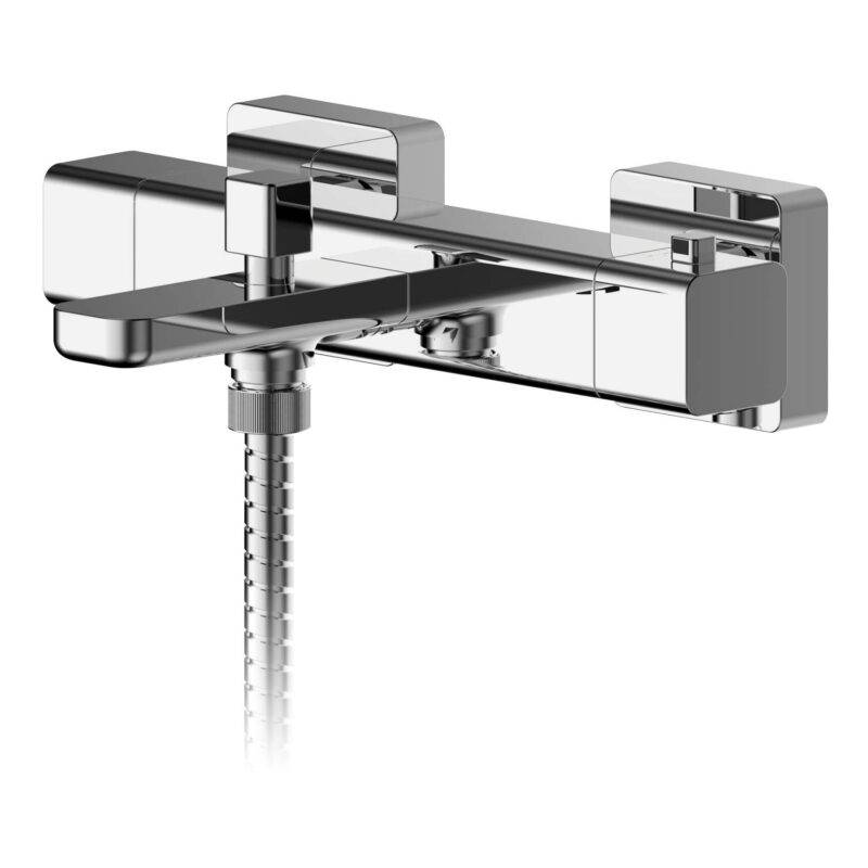 Nuie Windon Chrome Wall Mounted Thermostatic Bath Shower Mixer Nuie Windon Chrome Wall Mounted Thermostatic Bath Shower Mixer