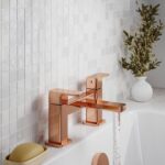 Nuie Windon Brushed Bronze Deck Mounted Bath Filler