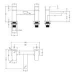 Nuie Windon Brushed Bronze Deck Mounted Bath Filler