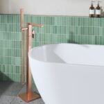 Nuie Windon Brushed Bronze Freestanding Bath Shower Mixer