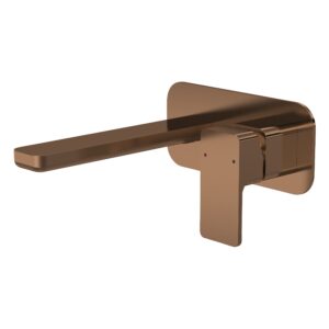Nuie Windon Brushed Bronze 2 Hole Wall Basin Mixer