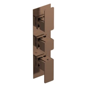 Nuie Windon Brushed Bronze Triple Thermostatic Shower Valve