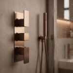 Nuie Windon Brushed Bronze Triple Thermostatic Shower Valve