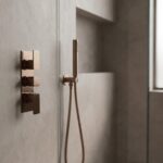 Nuie Windon Brushed Bronze Triple Thermostatic Shower Valve with Diverter