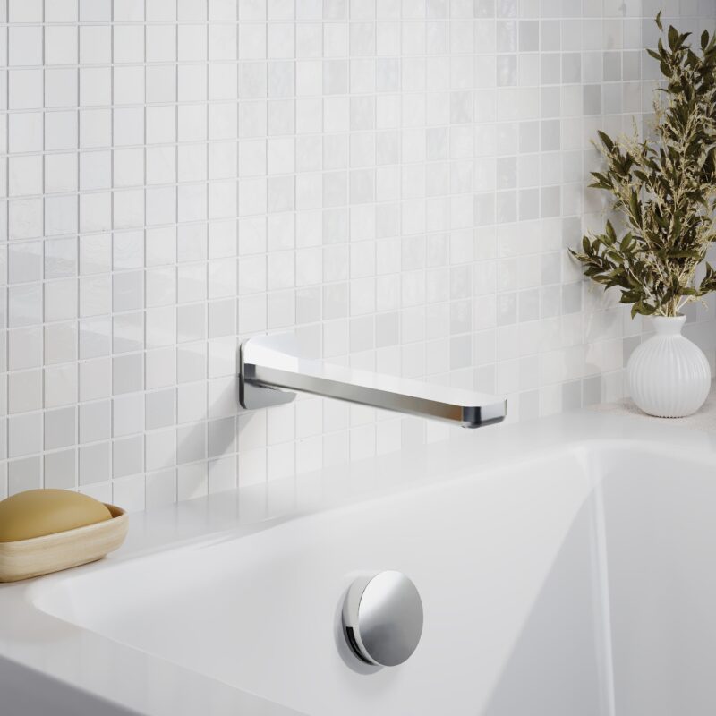 Nuie Windon Chrome Wall Bath Spout