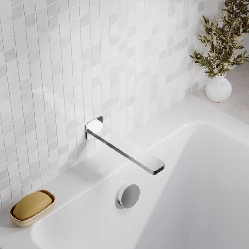 Nuie Windon Chrome Wall Bath Spout