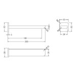 Nuie Windon Chrome Wall Bath Spout