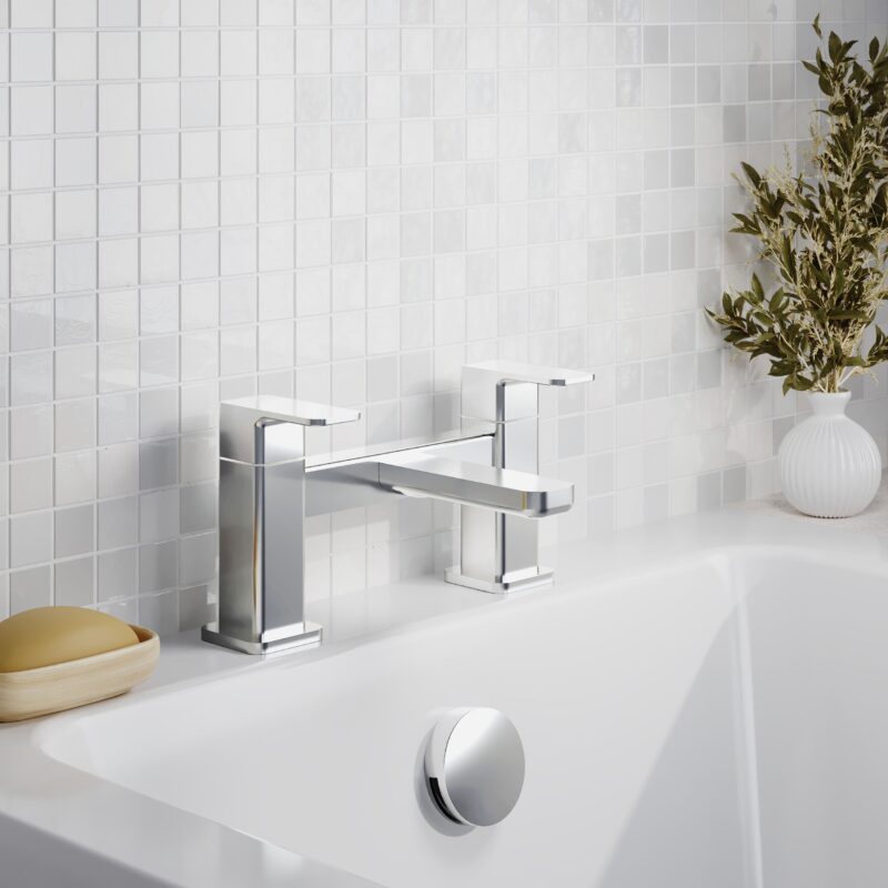 Nuie Windon Chrome Deck Mounted Bath Filler Tap