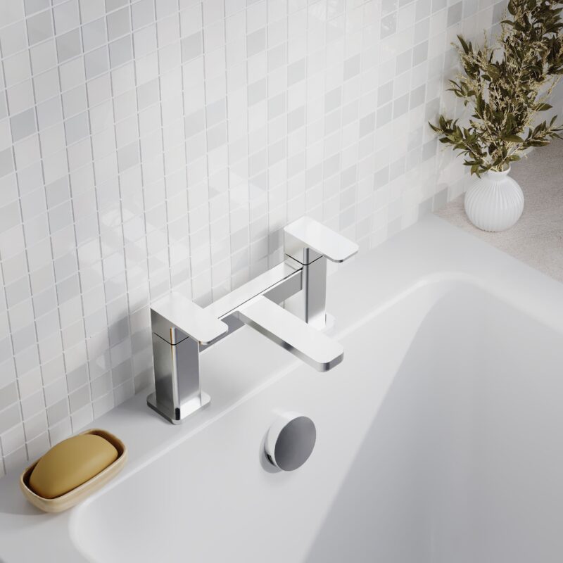 Nuie Windon Chrome Deck Mounted Bath Filler Tap