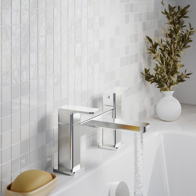 Nuie Windon Chrome Deck Mounted Bath Filler Tap