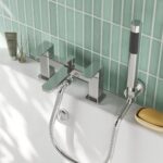 Nuie Windon Chrome Deck Mounted Bath Shower Mixer with Kit
