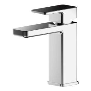 Nuie Windon Chrome Mono Basin Mixer with Push Button Waste