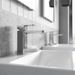 Nuie Windon Chrome Mono Basin Mixer with Push Button Waste