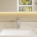 Nuie Windon Chrome Eco Mono Basin Mixer with Push Button Waste