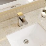 Nuie Windon Chrome Eco Mono Basin Mixer with Push Button Waste