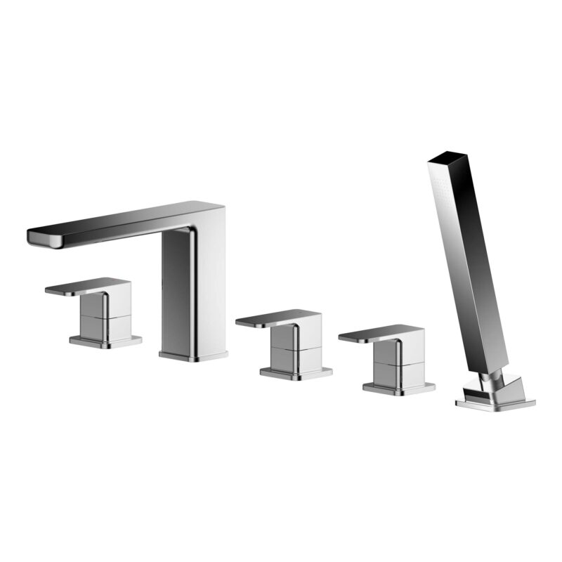 Nuie Windon Chrome 5 Hole Deck Bath Shower Mixer Nuie Windon Chrome 5 Hole Deck Bath Shower Mixer