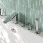 Nuie Windon Chrome 5 Hole Deck Bath Shower Mixer